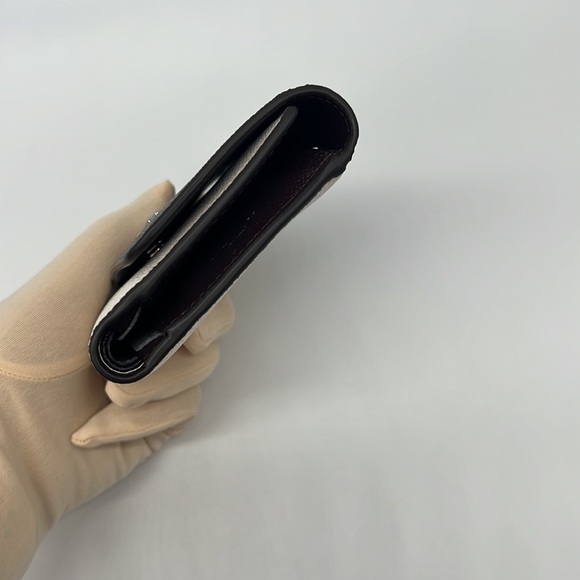 Coach Small Trifold Wallet Silver/Chalk Black Multi - Picture 3 of 15